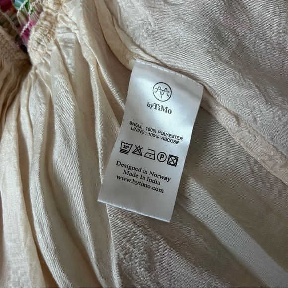 byTimo Floral Smocked Chiffon Mini Dress Sz M - Picture 10 of 10